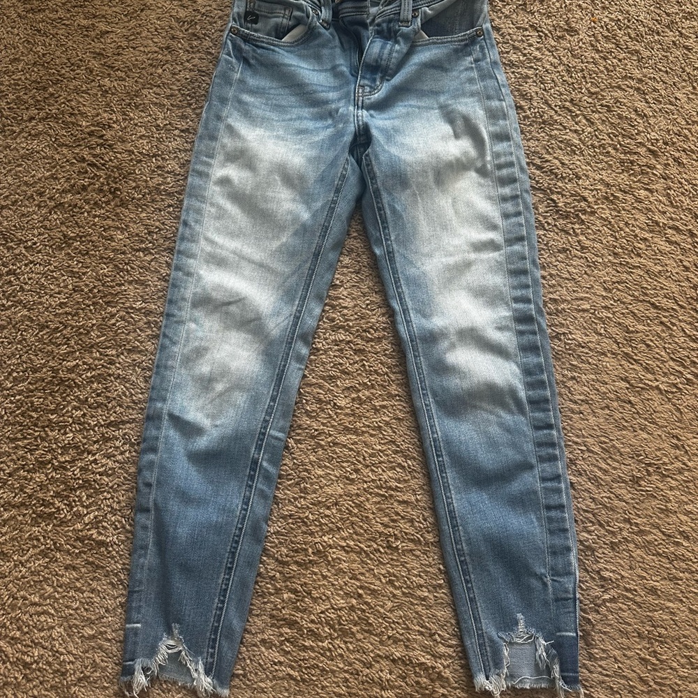 KanCan Light Blue Distressed Ankle Jeans
